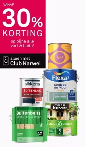 Aanbieding: KORTING op bijna alle verf & beits