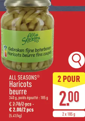 Offre: Haricots beurre