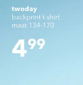 Aanbieding: TwoDay meisjes T-shirt met backprint zwart