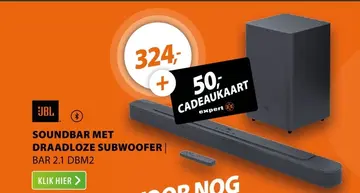 Aanbieding: JBL BAR 2.1 DBM2 Zwart