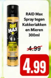 Promotie: Raid Max Spray tegen Kakkerlakken en Mieren