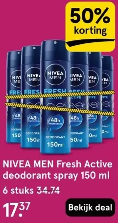 Aanbieding: Fresh Active deodorant spray