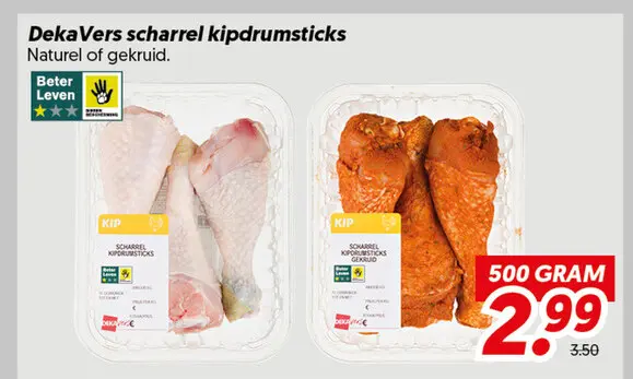 Scharrel kipdrumsticks