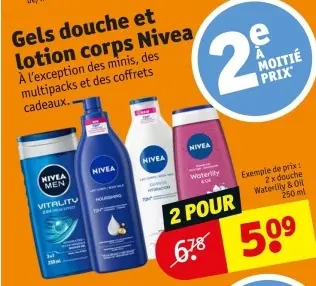 Offre: Gels douche et lotion corps