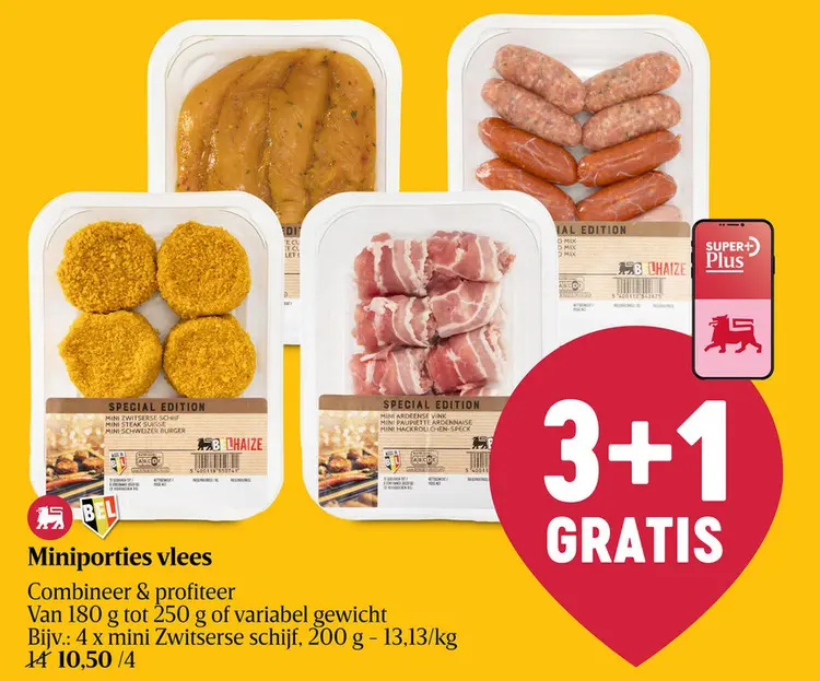 Promotie: Miniporties vlees