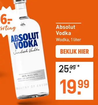 Aanbieding: Absolut Vodka