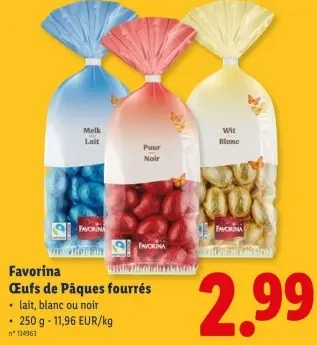 Offre: Œufs de Pâques fourrés