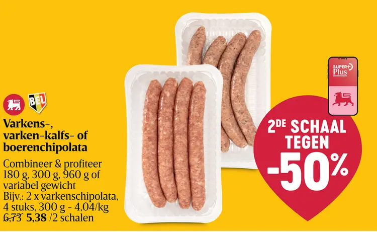 Promotie: Varkens-, varken-kalfs- of boerenchipolata