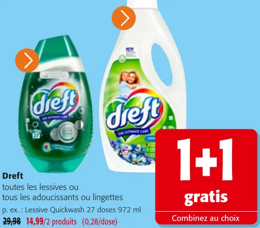 Offre: Lessive ou adoucissant