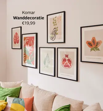 Aanbieding: Komar Wanddecoratie Winter Tropics Black Panther Plants Wanddecoratie voor de kinderkamer - zonder lijst (1 stuk)