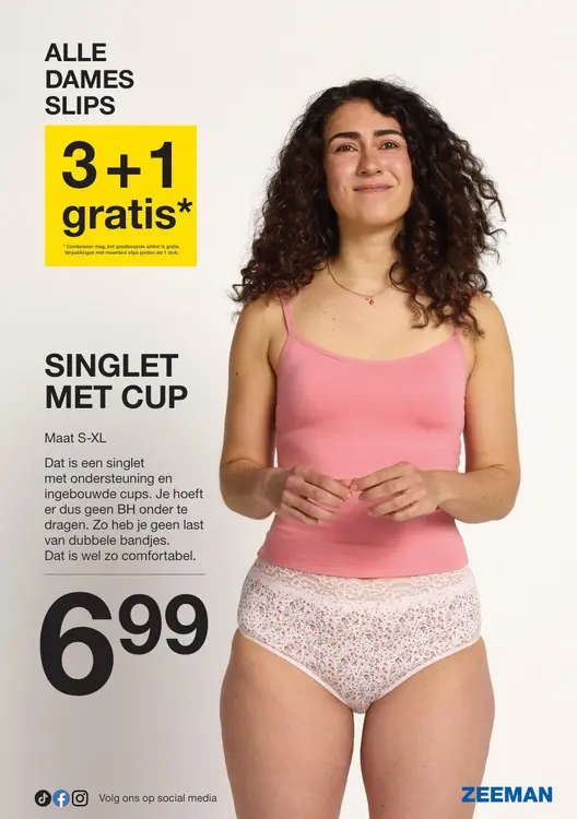 Promotie: Singlet met cup