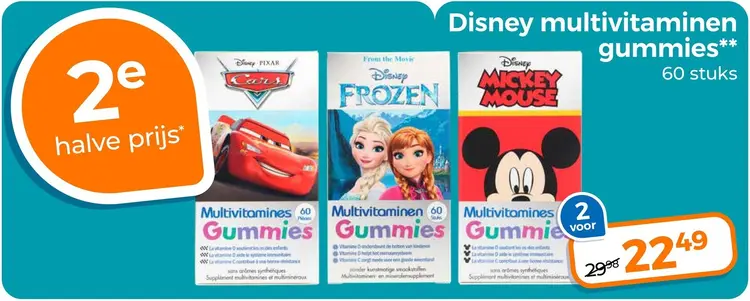 Aanbieding: Disney multivitaminen gummies