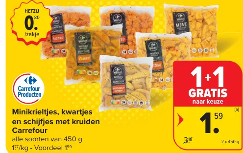 Promotie: Minikrieltjes, kwartjes en schijfjes met krui