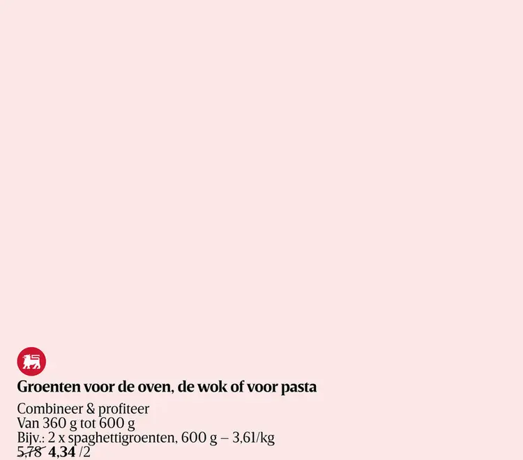 Aanbieding: Groenten voor de oven, de wok of voor pasta