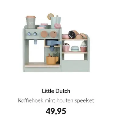 Aanbieding: Koffiehoek mint houten speelset