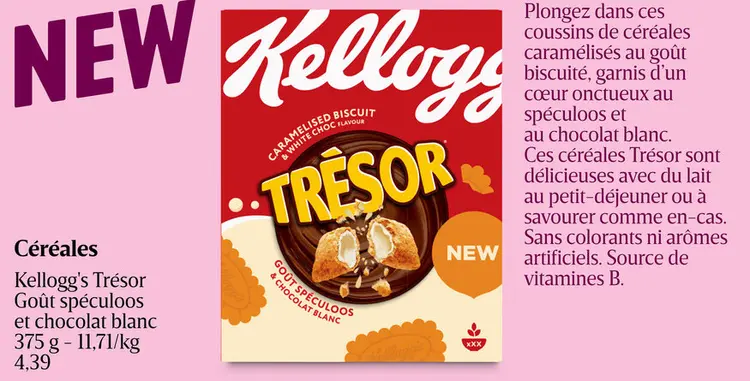 Offre: Trésor Goût spéculoos et chocolat blanc