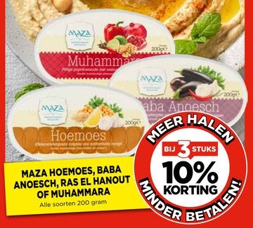 Aanbieding: Hoemoes, Baba Anousch, Ras el Hanout of Muhammara