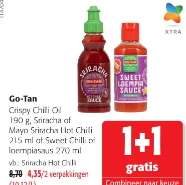 Promotie: Crispy Chilli Oil, Sriracha of Mayo Sriracha Hot Chilli of Sweet Chilli of loempiasaus
