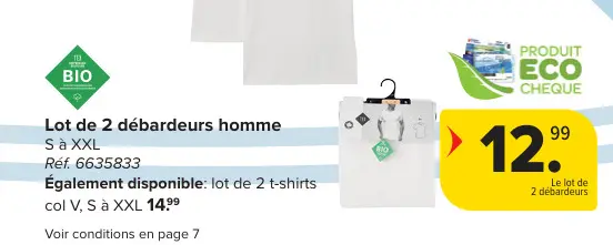 Offre: Lot de 2 débardeurs homme