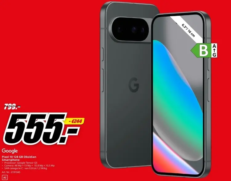 Promotie: Pixel 10 128 GB Obsidian