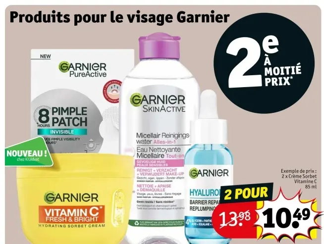 Offre: Produits pour le visage