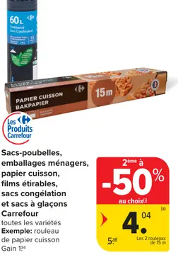 Offre: Sacs-poubelles, emballages ménagers, papier cuisson