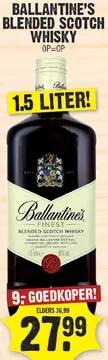 Aanbieding: BALLANTINE'S BLENDED SCOTCH WHISKY