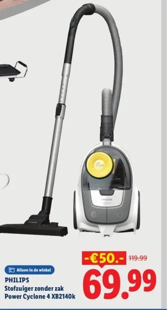 Aanbieding: Stofzuiger zonder zak Power Cyclone 4 XB2140k