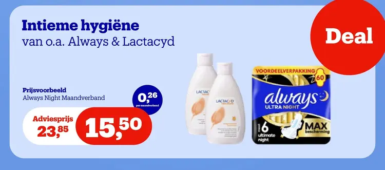 Aanbieding: Intieme hygiëne