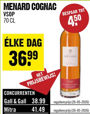 Aanbieding: Menard V.S.O.P. Cognac 70 cl