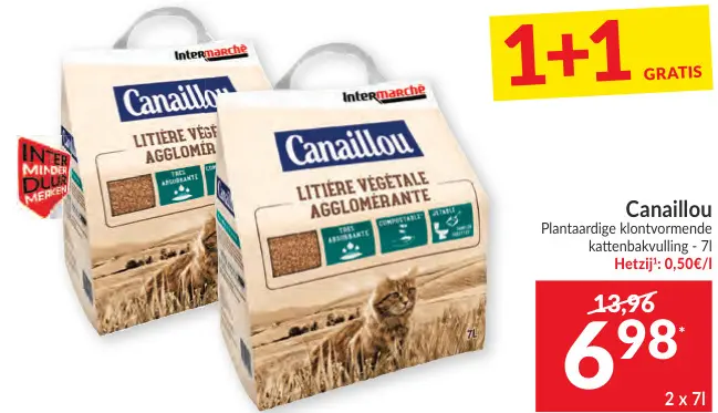 Promotie: Canaillou Plantaardige klontvormende kattenbakvulling