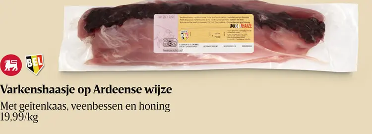 Aanbieding: Varkenshaasje op Ardeense wijze