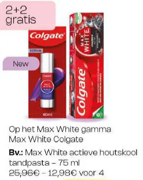 Promotie: Max White actieve houtskool tandpasta
