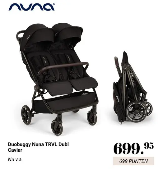 Aanbieding: Duobuggy Nuna TRVL Dubl Caviar