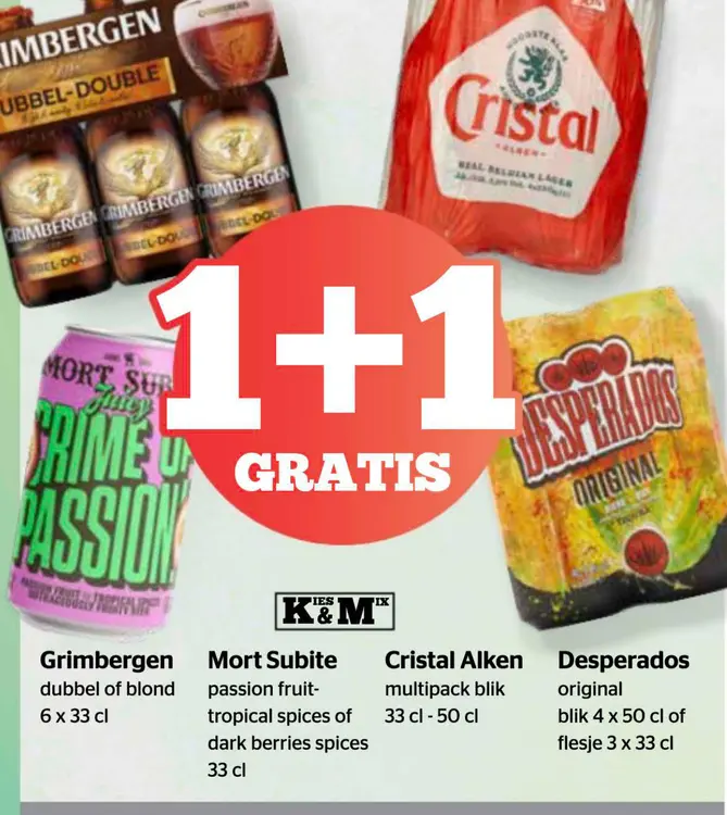 Promotie: Grimbergen, Mort Subite, Cristal Alken, Desperados