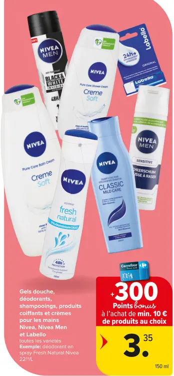 Offre: Gels douche, déodorants, shampooings,