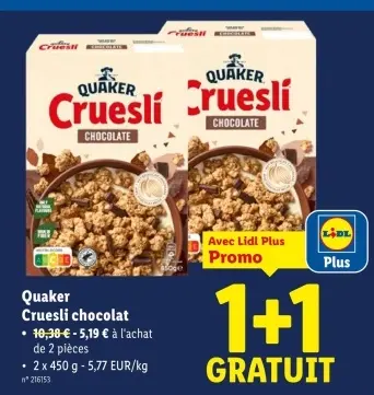 Offre: Cruesli chocolat
