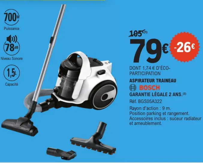 Offre: Aspirateur traineau