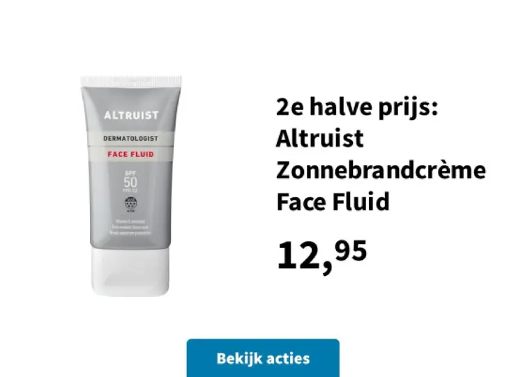 Promotie: Zonnebrandcrème Face Fluid