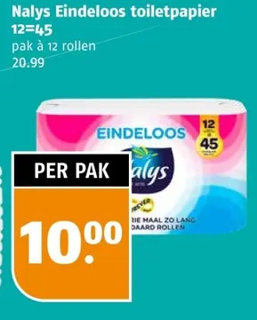 Aanbieding: Nalys eindeloos toiletpapier