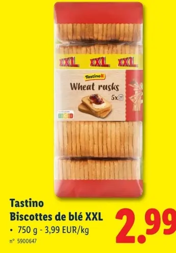 Offre: Biscottes de blé XXL