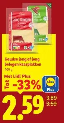 Aanbieding: Goudse jong of jong belegen kaasplakken