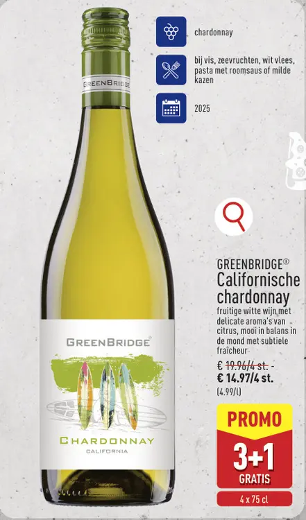 Promotie: Californische chardonnay