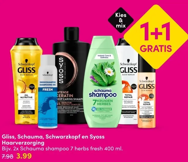 Aanbieding: Gliss, Schauma, Schwarzkopf en Syoss Haarverzorging