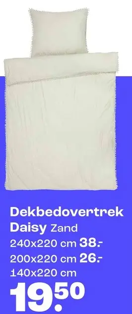 Promotie: Dekbedovertrek Daisy Zand