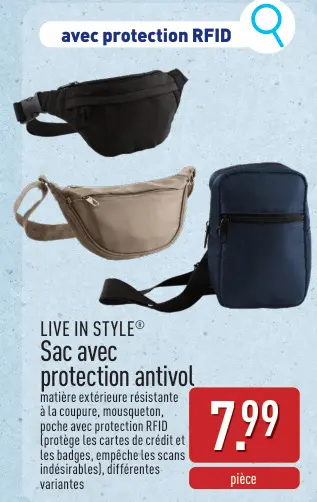 Offre: Sac avec protection antivol