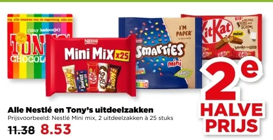 Aanbieding: Nestlé en Tony's uitdeelzakken