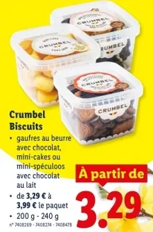 Offre: Crumbel Biscuits