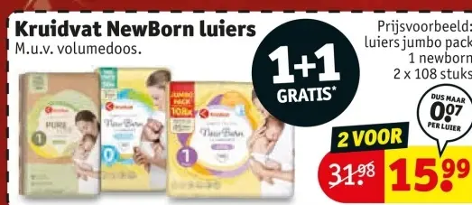 Aanbieding: NewBorn luiers