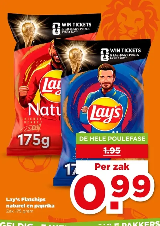 Aanbieding: Flatchips naturel en paprika